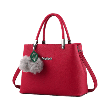 Red branded women bag