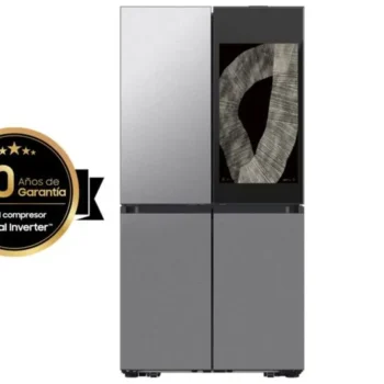 Refrigerador Samsung BESPOKE French Door 23 pies cúbicos, Auto Open Door, Blanco