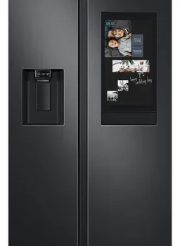 Refrigerador Samsung SBS 27ft Pantalla Family Hub Negro
